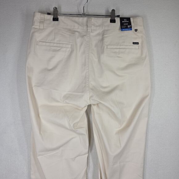 Brixton White Beige Pants Mens 34x32 Relaxed NWT Business Casual Men Workwear - Picture 15 of 16